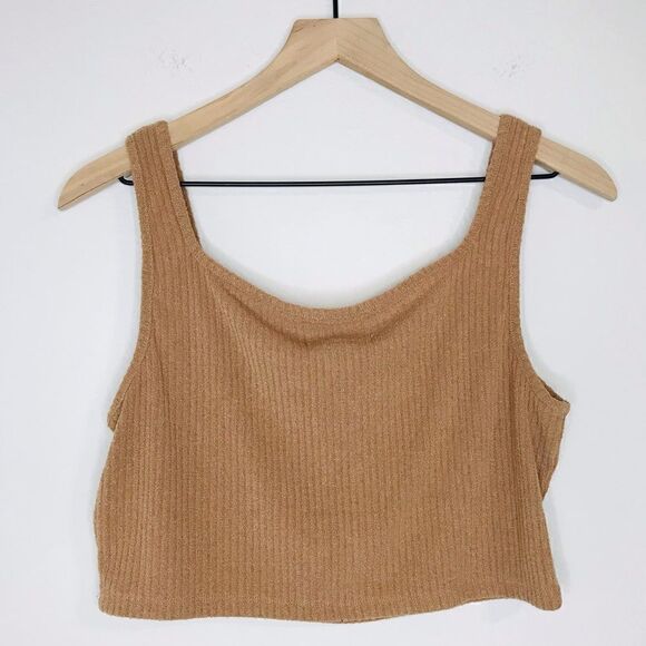 New! Madewell MWL Ribbed Sweater Henley Shell Button Crop Tank Top - Picture 3 of 7